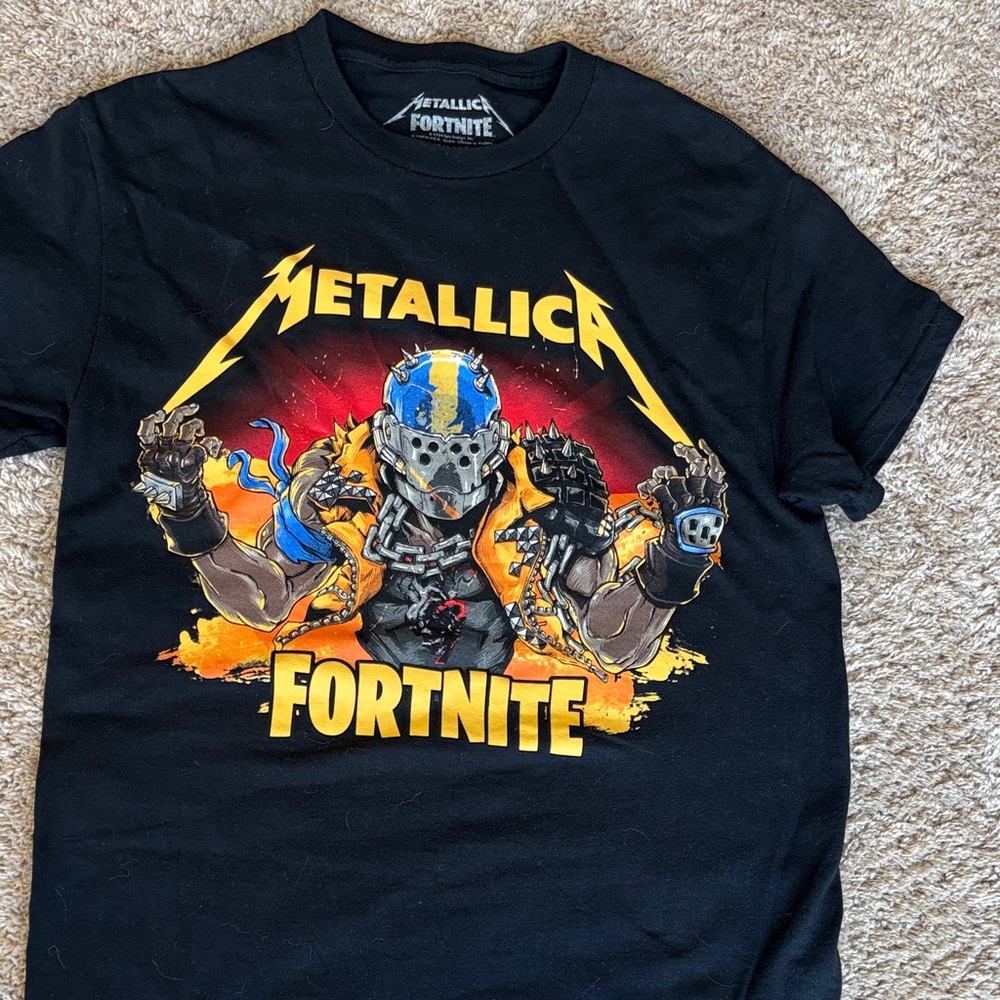 Metallica Fortnite Black Graphic T-Shirt